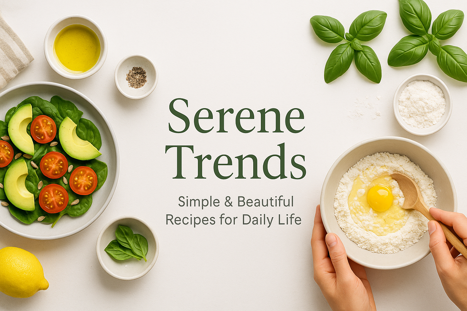 Serene Trends simple everyday recipes with fresh healthy ingredients