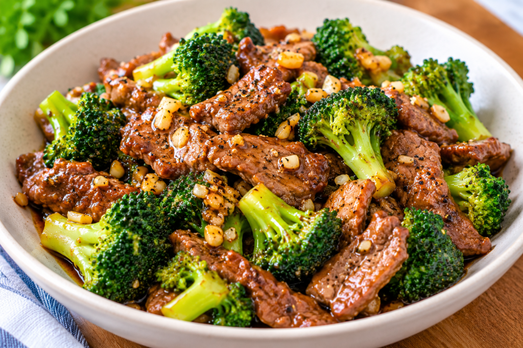 15-Minute Garlic Butter Beef & Broccoli